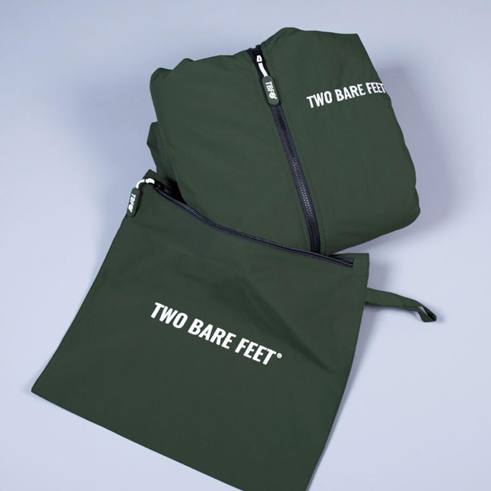 Two Bare Feet Kids Weatherproof Packable Changing Robe & Travel Bag - Forest Green / Black Extra Image 4
